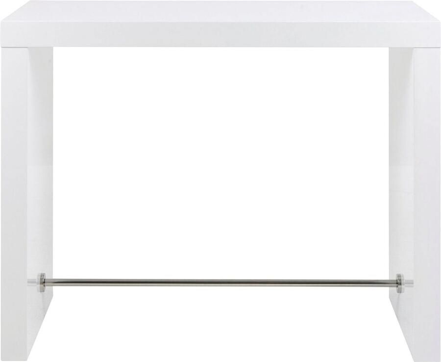 SalesFever Bartafel Hoge tafel in elegante stijl Edel dwarsbalk in chroomoptiek van roestvrij staal - Foto 5