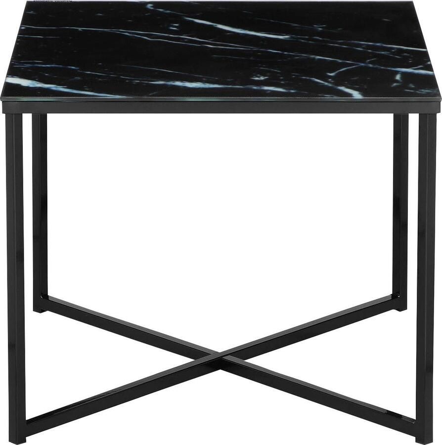 SalesFever Bijzettafel Caorle stijlvolle tafel Elegant tafelblad in edele marmerlook - Foto 2