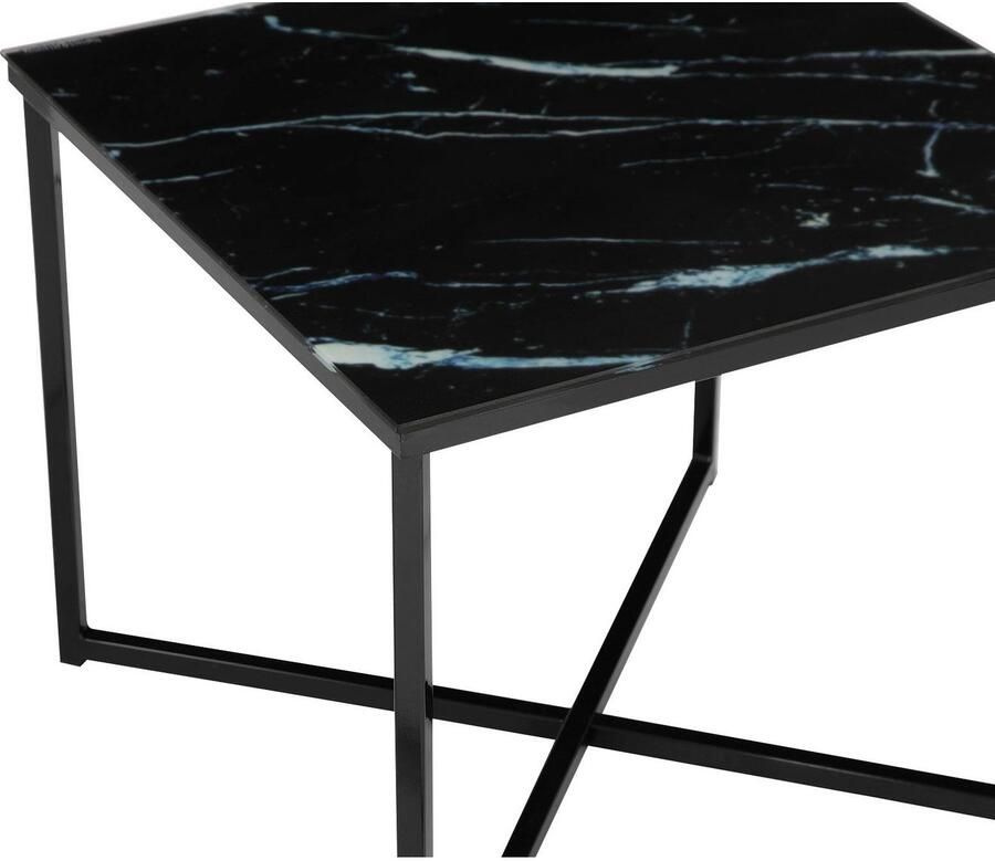 SalesFever Bijzettafel Caorle stijlvolle tafel Elegant tafelblad in edele marmerlook - Foto 5