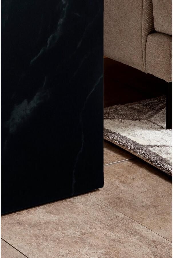 SalesFever Bijzettafel Design-Beistelltisch für jeden Raum vierkant 45x45 cm in marmerlook gefolieerd