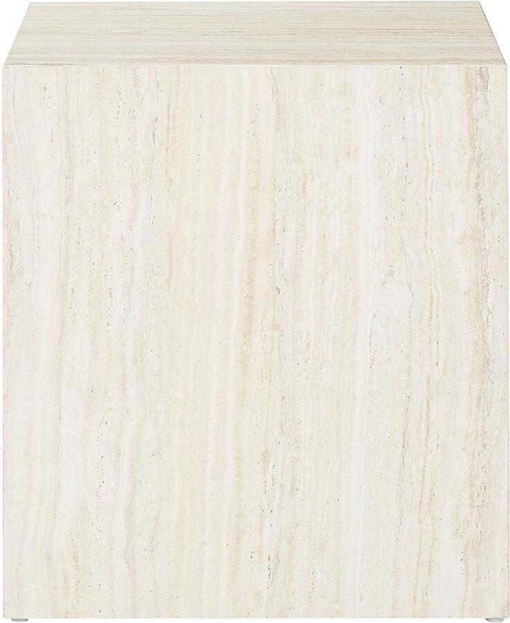 SalesFever Bijzettafel Design-Beistelltisch für jeden Raum vierkant 45x45 cm in marmerlook gefolieerd - Foto 2