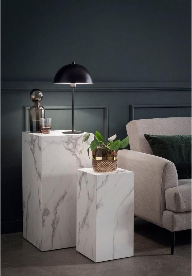 SalesFever Bijzettafel Set an eleganten Beistelltischen voorzien van melaminefolie in marmer-look (set) - Foto 4