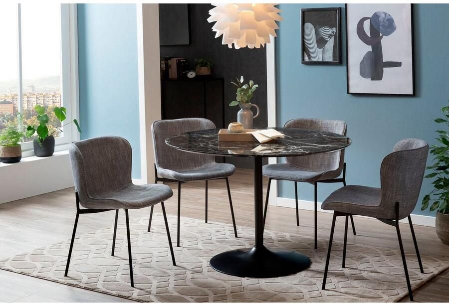 SalesFever Bistrotafel Bistrotisch im charmanten Stil Tafelblad in marmerlook - Foto 3