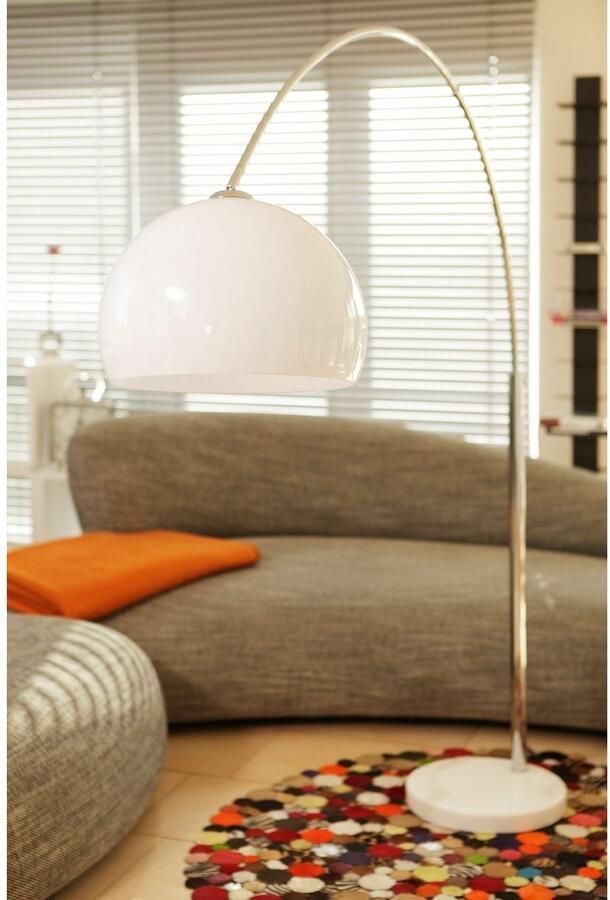 SalesFever Booglamp Knud In hoogte verstelbaar met dimschakelaar echte marmeren voet (1 stuk) - Foto 2