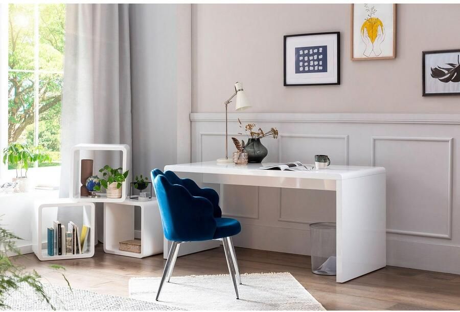 Artistiq Living Artistiq Bureau Donovan 160 x 70cm hoogglans wit - Foto 4