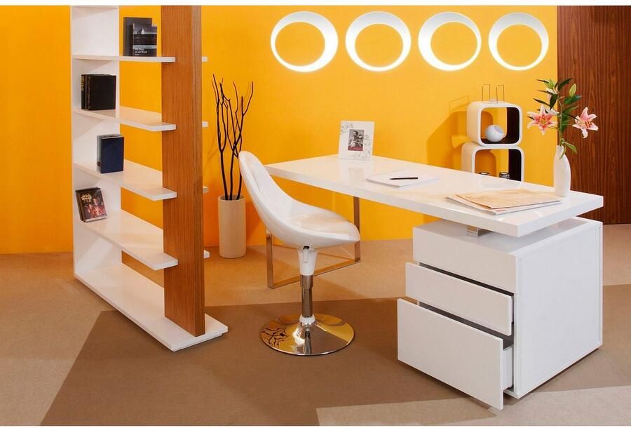 Artistiq Living Artistiq Bureau Pamela 140 x 70cm met 3 laden Wit - Foto 3