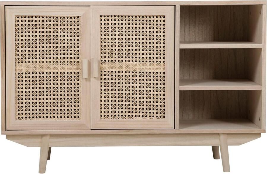 SalesFever Dressoir Vejle Charmante ladekast voor opbergruimte Charmante ladekast met rotan-Weens vlechtwerk deurfronten - Foto 7