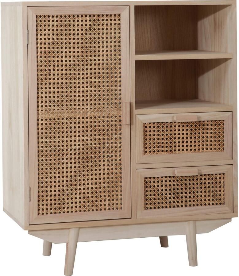 SalesFever Dressoir Vejle Moderne Kommode mit Stil Kast deur en ladefronten van rietweefsel Weens weefsel - Foto 2