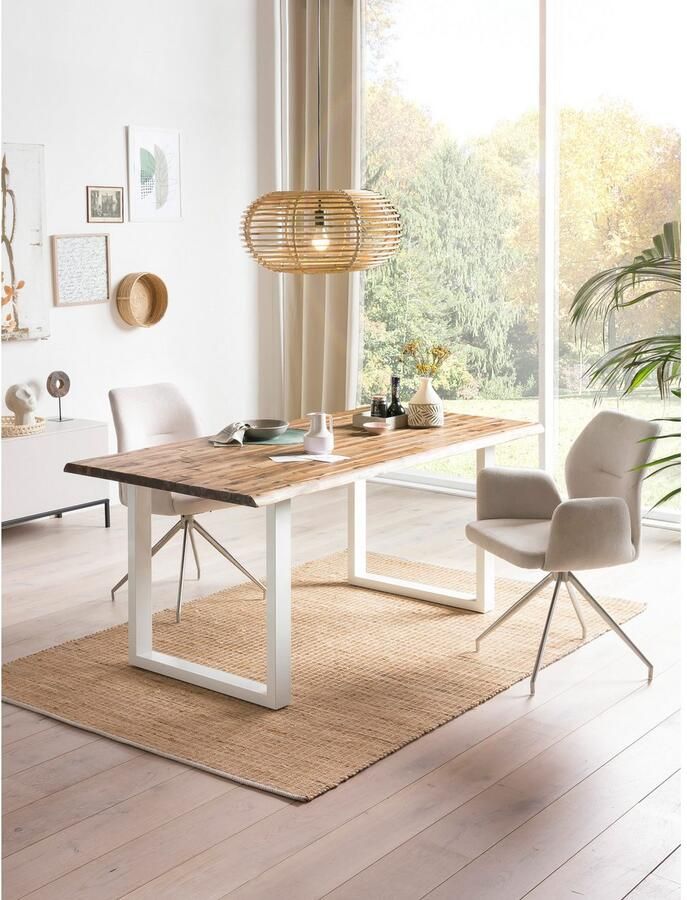 SalesFever Eethoek Essgruppe für stilvolles Speisen Stoelen met 360 graden draaiplateau onder de zitting (set 5-delig)