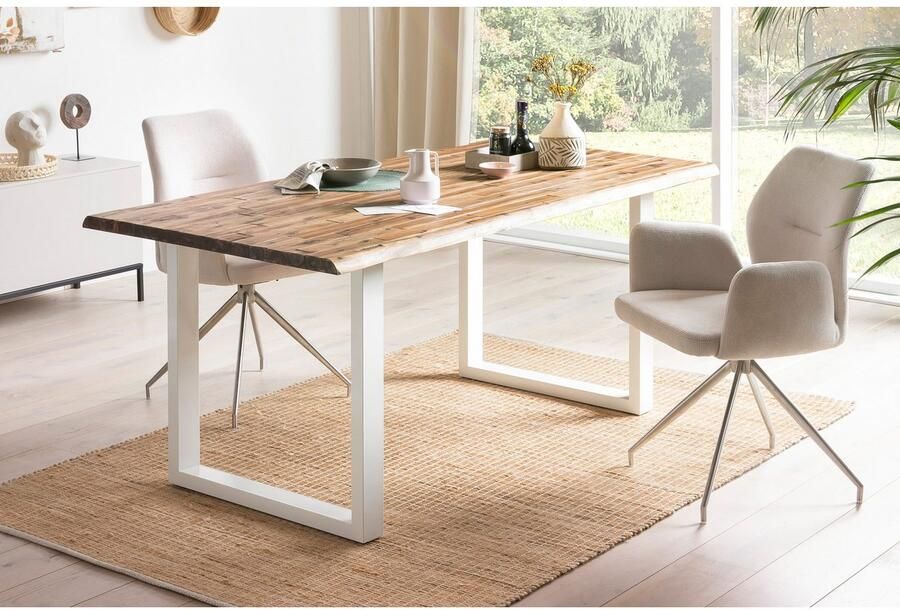 SalesFever Eethoek Essgruppe für stilvolles Speisen Stoelen met 360 graden draaiplateau onder de zitting (set 5-delig) - Foto 4