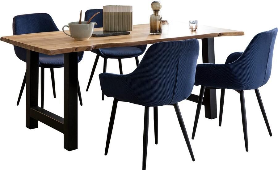 SalesFever Eethoek Elegante Essgruppe für stilvolles Speisen Massief hout geolied en tweevoudig gewaxt (set 5-delig) - Foto 15