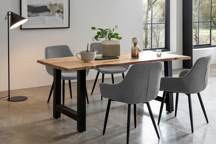 SalesFever Eethoek Elegante Essgruppe für stilvolles Speisen Massief hout geolied en tweevoudig gewaxt (set 5-delig) - Foto 10