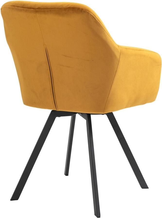 SalesFever Eethoek Essgruppe für stilvolles Speisen Stoelen met 360° draaiplateau tafelblad met echte boomrand (set 5-delig) - Foto 3