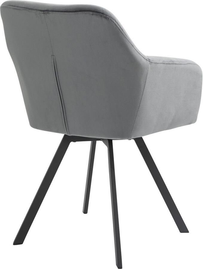 SalesFever Eethoek Essgruppe für stilvolles Speisen Stoelen met 360° draaiplateau tafelblad met echte boomrand (set 5-delig) - Foto 4