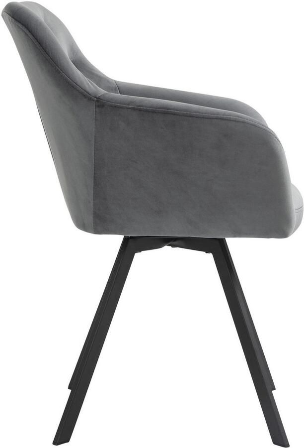 SalesFever Eethoek Essgruppe für stilvolles Speisen Stoelen met 360° draaiplateau tafelblad met echte boomrand (set 5-delig) - Foto 8