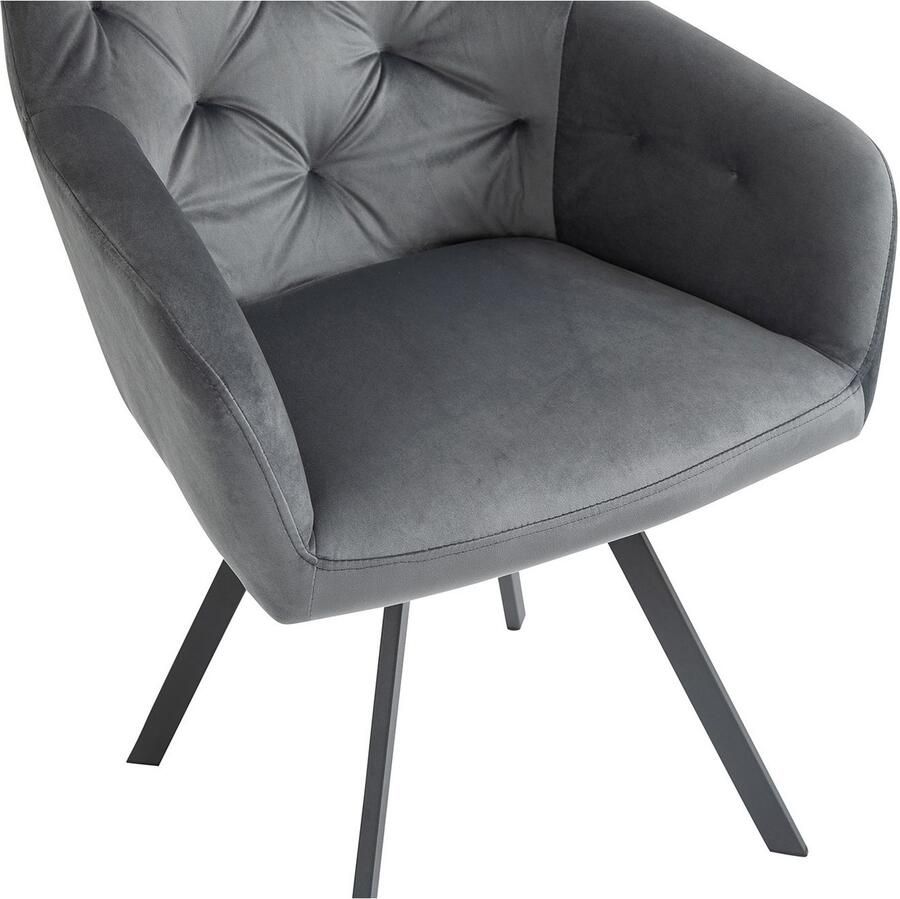 SalesFever Eethoek Essgruppe für stilvolles Speisen Stoelen met 360° draaiplateau tafelblad met echte boomrand (set 5-delig)