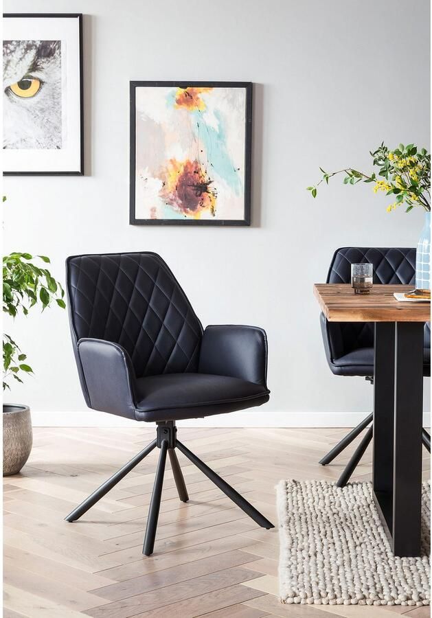 SalesFever Eethoek Essgruppe im stilvollen Design Stoelen met 360 graden draaiplateau onder de zitting (set 5-delig) - Foto 2