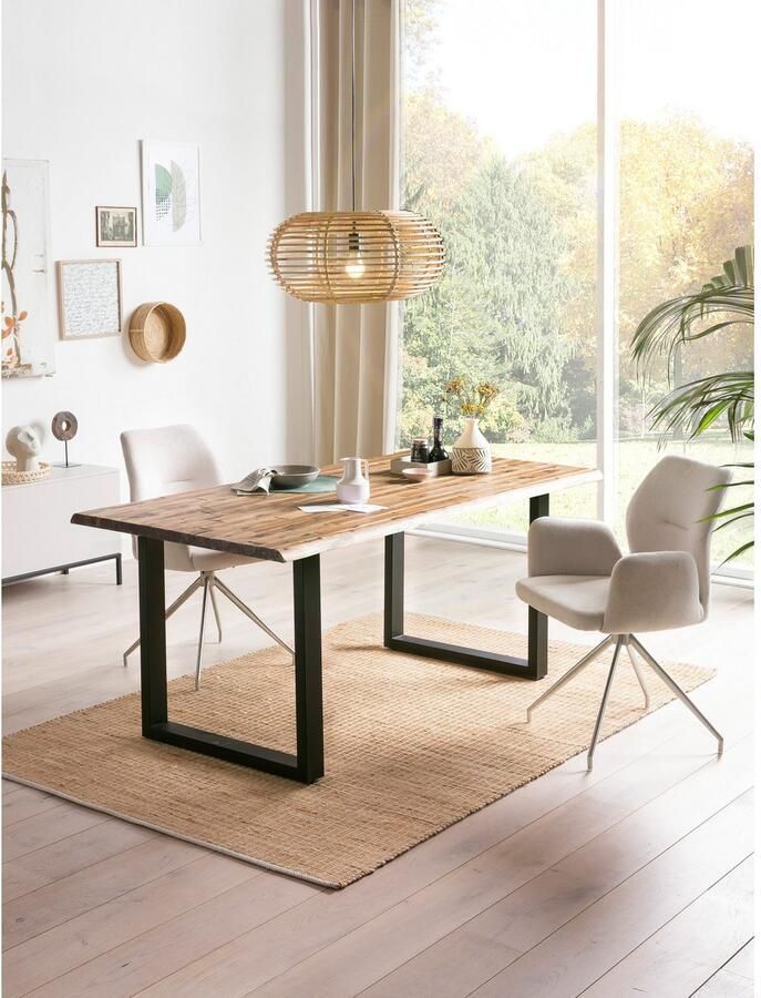 SalesFever Eethoek Essgruppe für stilvolles Speisen Stoelen met 360 graden draaiplateau onder de zitting (set 5-delig)