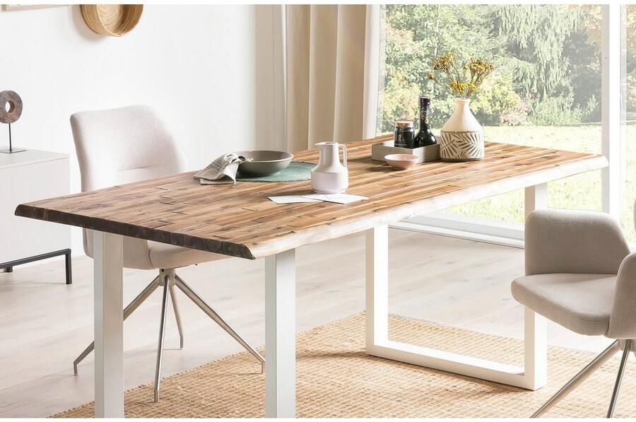 SalesFever Eethoek Essgruppe für stilvolles Speisen Stoelen met 360 graden draaiplateau onder de zitting (set 5-delig) - Foto 5