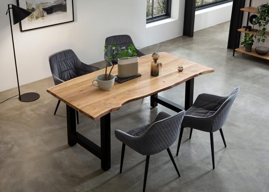 SalesFever Eethoek Esszimmerausstattung aus Holz und Metall Massief hout geolied en tweevoudig gewaxt (set 5-delig) - Foto 16