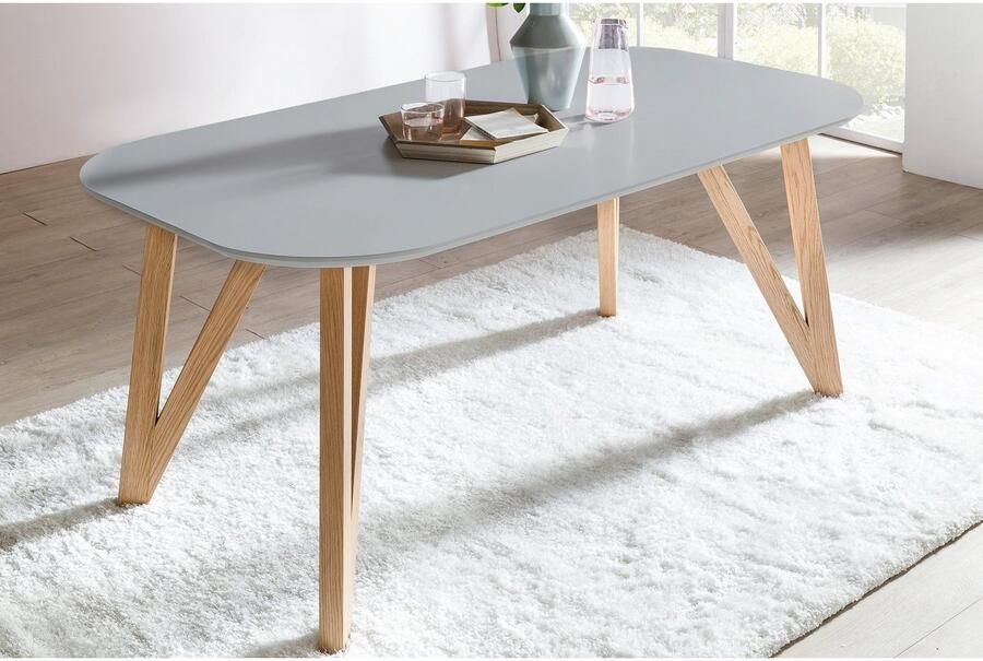 SalesFever Eethoek Stilvolle Essgruppe (5-delig) tafelbreedte 180 cm stoelen 180° draaibaar met fluweel - Foto 6