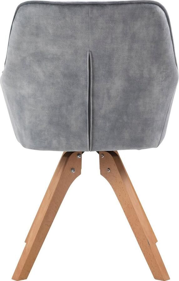 SalesFever Eethoek Stilvolle Essgruppe (5-delig) tafelbreedte 180 cm stoelen 180° draaibaar met fluweel - Foto 8