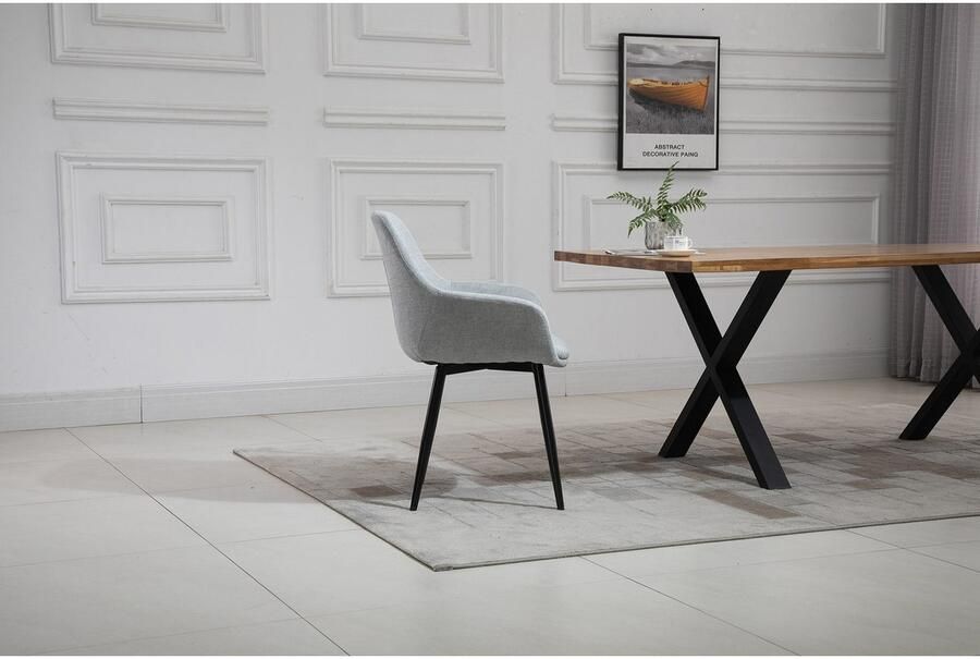 SalesFever Eethoek Stilvolle Essgruppe für Ihr Zuhause Tafelblad behandeld met OSMO hardwasolie in zijdeglans afwerking (set 5-delig) - Foto 14