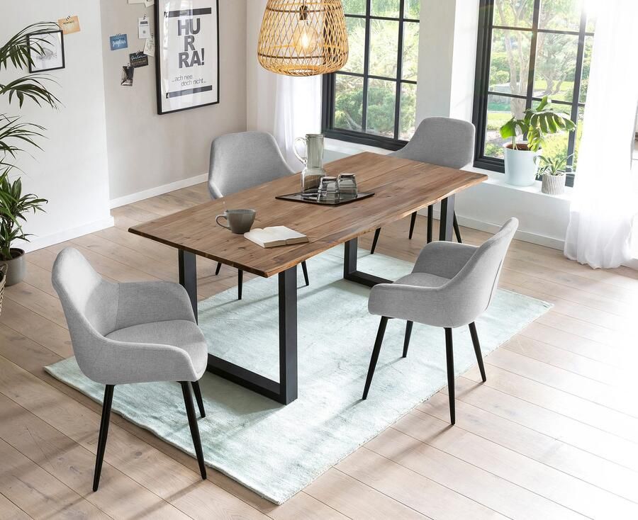 SalesFever Eethoek Stilvolle Essgruppe für Ihr Zuhause Tafelblad behandeld met OSMO hardwasolie in zijdeglans afwerking (set 5-delig) - Foto 19