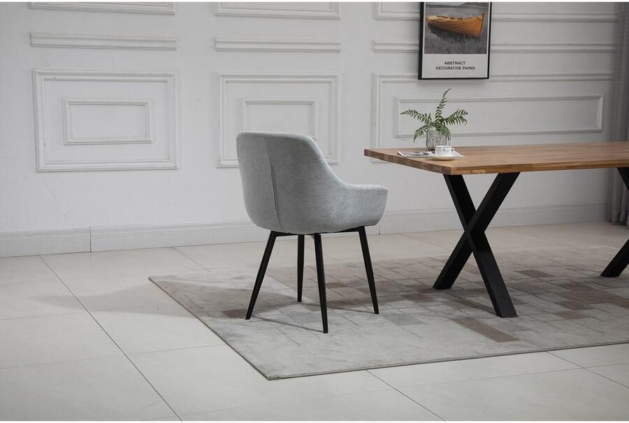 SalesFever Eethoek Stilvolle Essgruppe für Ihr Zuhause Tafelblad behandeld met OSMO hardwasolie in zijdeglans afwerking (set 5-delig) - Foto 13