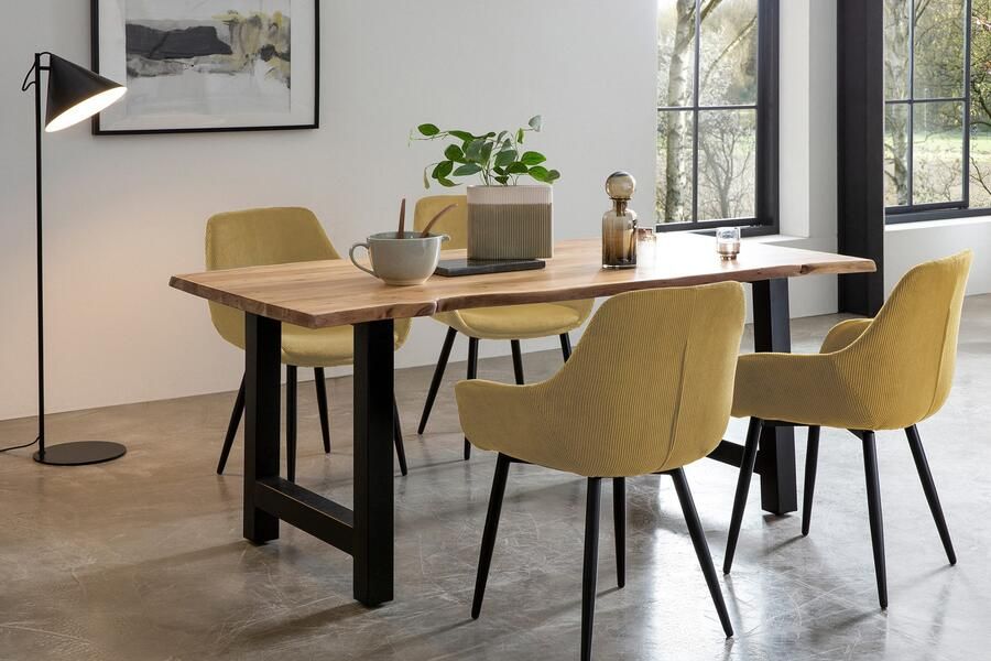 SalesFever Eethoek Elegante Essgruppe für stilvolles Speisen Massief hout geolied en tweevoudig gewaxt (set 5-delig) - Foto 17