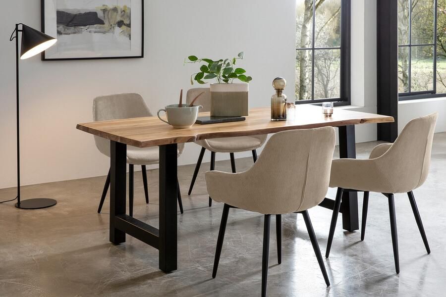 SalesFever Eethoek Elegante Essgruppe für stilvolles Speisen Massief hout geolied en tweevoudig gewaxt (set 5-delig) - Foto 18