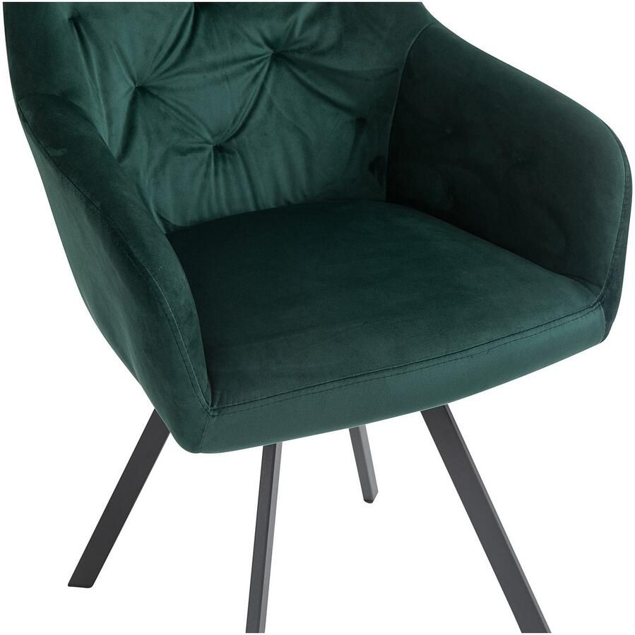 SalesFever Eethoek Stilvolle Essgruppe Stoelen met 360° draaiplateau onder de zitting met echte boomrand (set 5-delig)