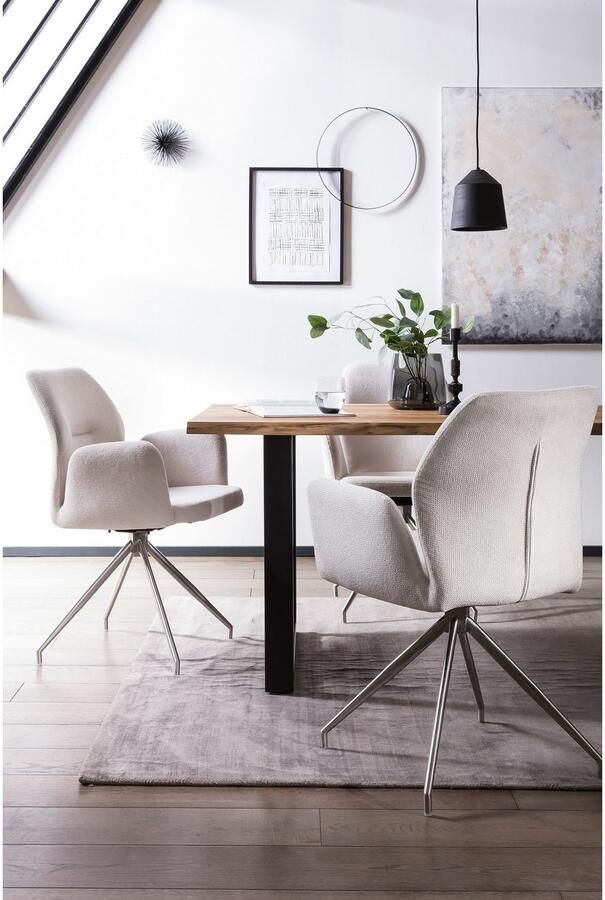 SalesFever Eethoek Stilvolle Essgruppe Tafelblad behandeld met OSMO hardwasolie in zijdeglans afwerking (set 5-delig) - Foto 5