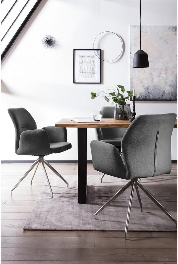 SalesFever Eethoek Stilvolle Essgruppe Tafelblad behandeld met OSMO hardwasolie in zijdeglans afwerking (set 5-delig) - Foto 5