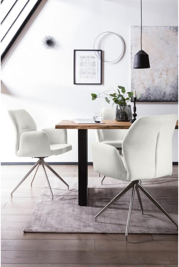 SalesFever Eethoek Stilvolle Essgruppe Tafelblad behandeld met OSMO hardwasolie in zijdeglans afwerking (set 5-delig) - Foto 7