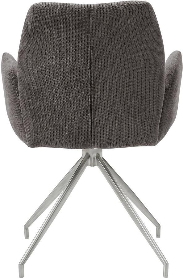 SalesFever Eethoek Tischgruppe für gemütliche Familienabende Tafelblad met echte boomrand frame van roestvrij staal (set 5-delig) - Foto 8