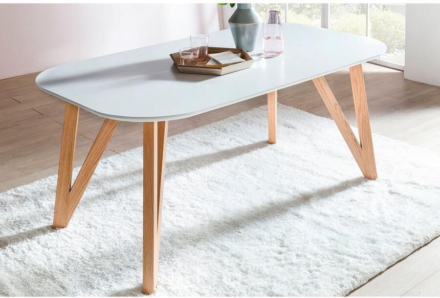 SalesFever Eethoek Växjö Familienfreundliche Essgruppe bestaand uit 4 moderne beklede stoelen en een 180 cm brede tafel (set 5-delig) - Foto 2