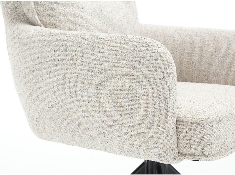 SalesFever Eetkamerstoel Austin Armlehnstuhl mit hochwertiger Taschenfederkern-Polsterung Eetkamerstoel met 360° draaifunctie metalen voet (1 stuk) - Foto 5