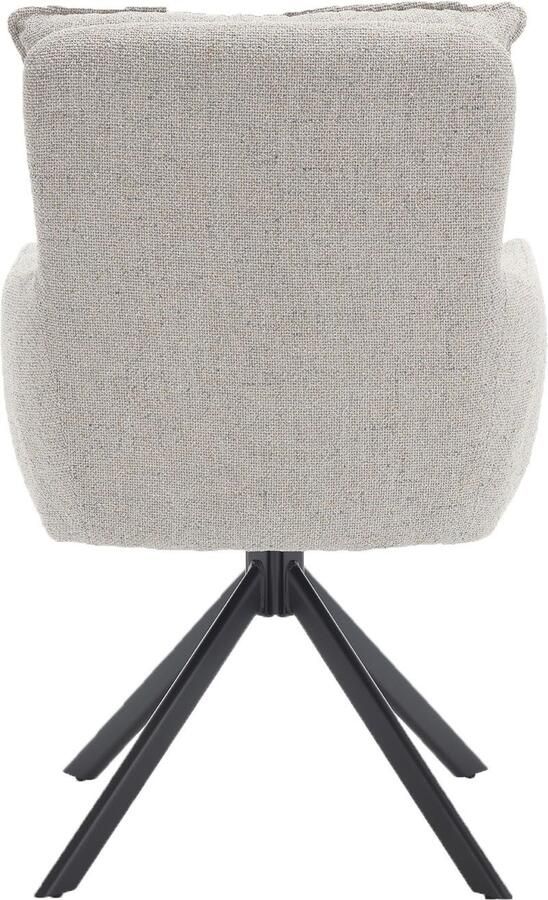 SalesFever Eetkamerstoel Austin Armlehnstuhl mit hochwertiger Taschenfederkern-Polsterung Eetkamerstoel met 360° draaifunctie metalen voet (1 stuk) - Foto 13