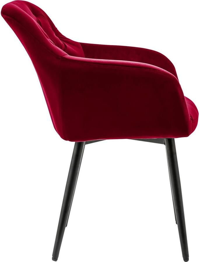 SalesFever Eetkamerstoel Coventry Komfortabler Polstertuhl im eleganten Stil met knoopstiksels