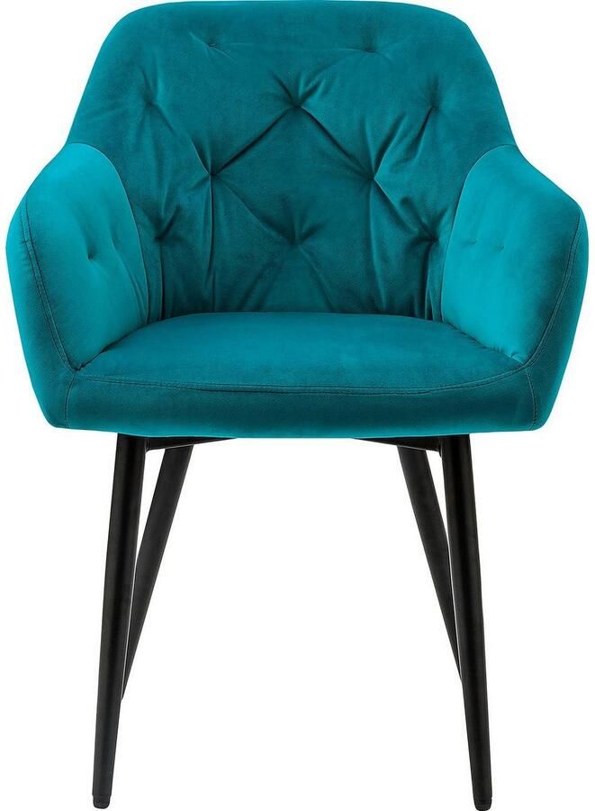 SalesFever Eetkamerstoel Coventry Komfortabler Polstertuhl im eleganten Stil met knoopstiksels - Foto 4