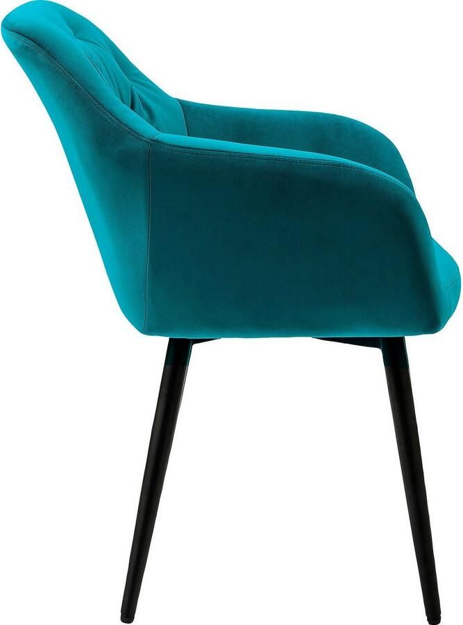 SalesFever Eetkamerstoel Coventry Komfortabler Polstertuhl im eleganten Stil met knoopstiksels - Foto 3