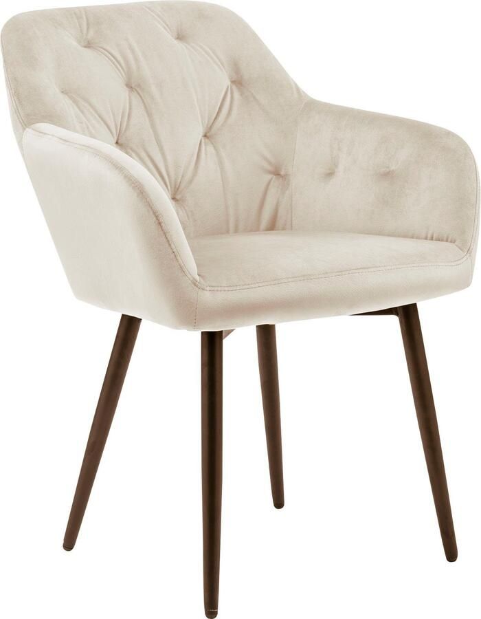 SalesFever Eetkamerstoel Coventry Komfortabler Polstertuhl im eleganten Stil met knoopstiksels - Foto 5