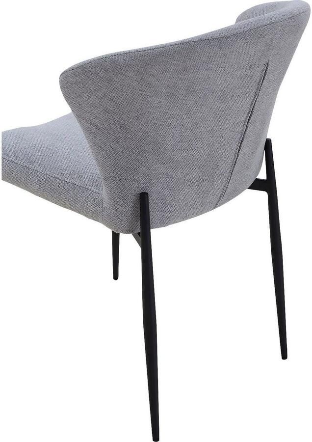 SalesFever Eetkamerstoel Dallas set van 2 met metalen frame b 63 h 87 d 56 cm (set 2 stuks) - Foto 3