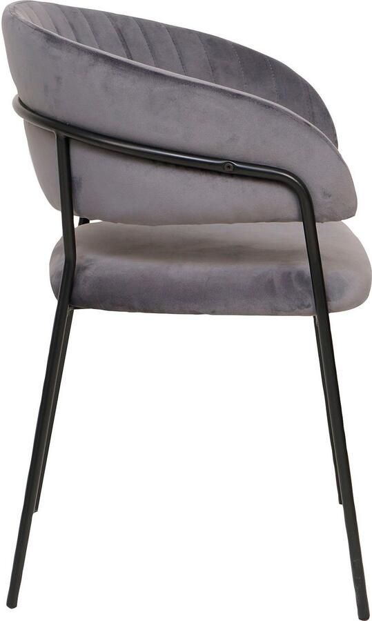 SalesFever Eetkamerstoel Idro Komfortabler Polsterstuhl Afgeronde rugleuning met verticaal stiksel (1 stuk) - Foto 7