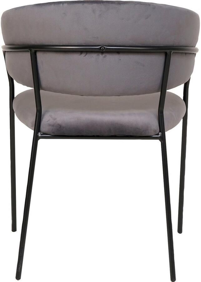 SalesFever Eetkamerstoel Idro Komfortabler Polsterstuhl Afgeronde rugleuning met verticaal stiksel (1 stuk) - Foto 4