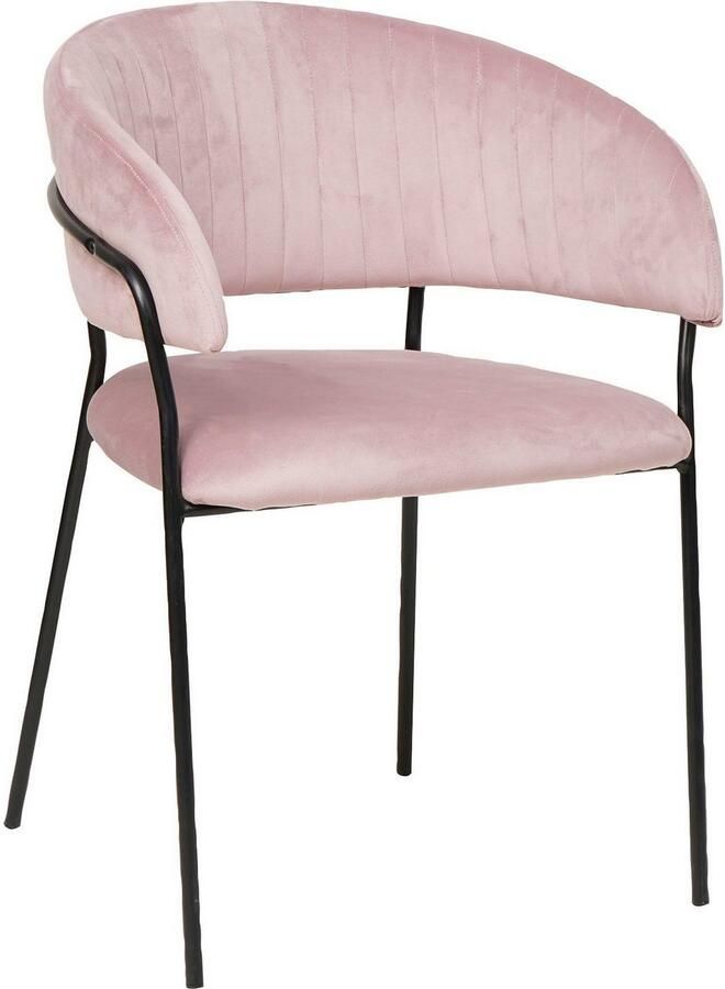 SalesFever Eetkamerstoel Idro Komfortabler Polsterstuhl Afgeronde rugleuning met verticaal stiksel (1 stuk) - Foto 3