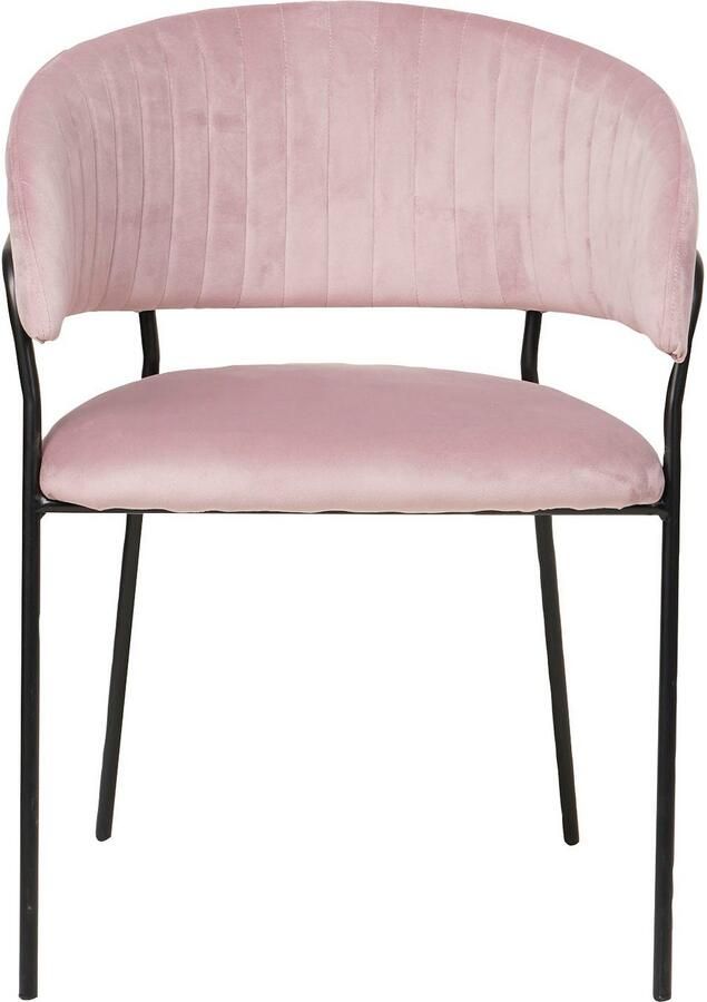 SalesFever Eetkamerstoel Idro Komfortabler Polsterstuhl Afgeronde rugleuning met verticaal stiksel (1 stuk) - Foto 5