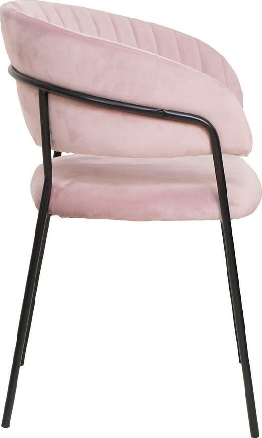 SalesFever Eetkamerstoel Idro Komfortabler Polsterstuhl Afgeronde rugleuning met verticaal stiksel (1 stuk) - Foto 8