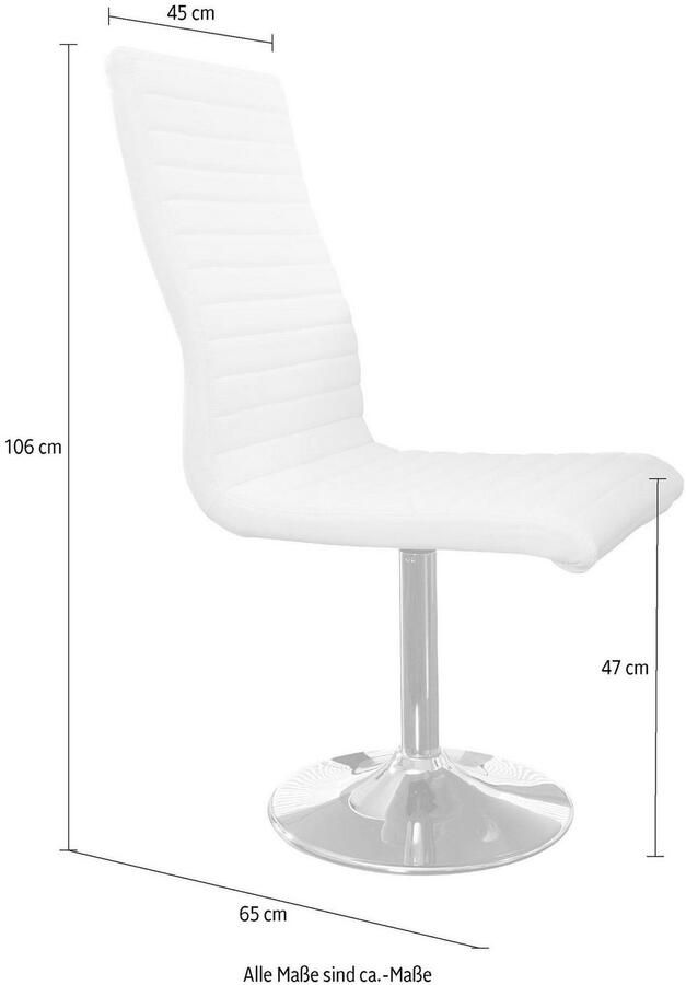 SalesFever Eetkamerstoel Komfortabler Armlehnstuhl zum Relaxen met draaifunctie (set 4 stuks) - Foto 3